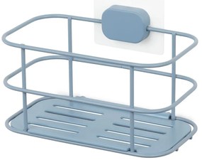 Világoskék öntapadós fém fürdőszobai polc Grena – Compactor
