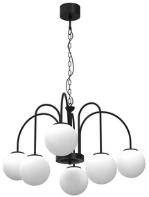 Csillár láncon CAMBRIDGE 6xE14/60W/230V fekete