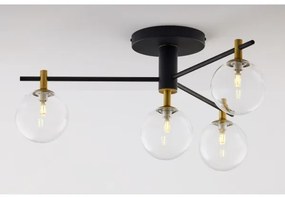 Jupiter 2034 - Felületre szerelhető csillár FIGARO 4xG9/10W/230V fekete/arany/bézs/átlátszó