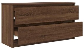 barna tölgyszínű szerelt fa TV-szekrény 100x35x54 cm
