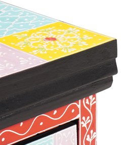 Éjjeli Szekrények 2 db 40x30x28 cm Szilárd Fa Mangó és Műléces Fa
