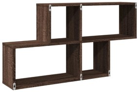 barna tölgyszínű szerelt fa fali polc 100 x 20 x 53 cm