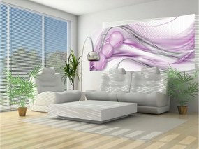 Fotótapéta Lila gömbök Hatszög Absztrakt hullámok 250x104 +ragasztó