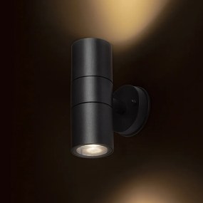 RENDL SORANO II fali lámpa fekete műanyag 230V LED GU10 2x8W IP44