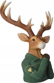 Rénszarvas mintás pulóver karácsonyi figura nagy 33 cm