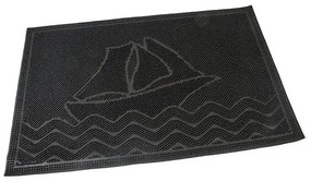 Gumi tisztítószőnyeg Hajó 40 x 60 x 0,6 cm, fekete