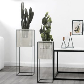 Virágtartó állvány, fekete, MELOI TYP 1