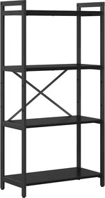 vidaXL Könyvespolc Fekete tölgy 40 x 30 x 85 cm Faanyag
