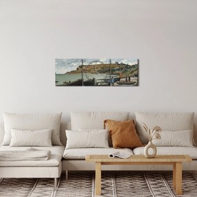 Kép - Claude Monet, Sainte Adresse, reprodukciók (órával) (90x30 cm)