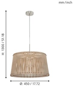 Eglo 96193 - Csillár SENDERO 1xE27/60W/230V