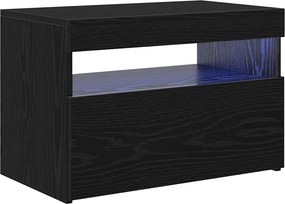 vidaXL TV szekrény Fekete tölgy 60 x 35 x 40 cm Faanyag