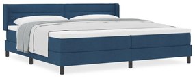 Boxspring ágy matraccal, kék, 200x200 cm - Szövet