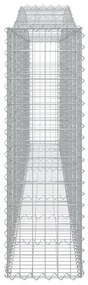 8 db íves horganyzott vas gabion kosár 400x30x100/120 cm