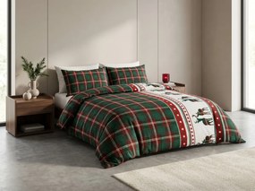 Flanel ágynemű FJORDEN zöld Ágyneműhuzat mérete: 70 x 90 cm | 140 x 200 cm