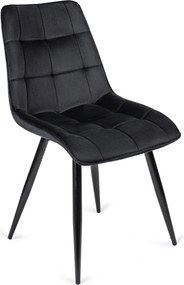Szék fekete színben, bársony kárpittal. RIO