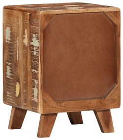 Tömör újrahasznosított fa éjjeliszekrény 37x32x50 cm