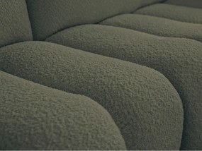 Zöld buklé sarokkanapé (jobb oldali-heverő résszel) Azra – Bobochic Paris