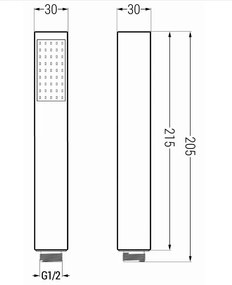 Mexen tartozékok - 1 pontos kézizuhany készlet R-77, arany, 785776052-50