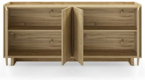 Natúr színű komód tölgyfa dekorral 180x80x40 cm Daira – Marckeric