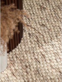 Bézs-natúr színű kézi szövésű gyapjú kerek szőnyeg ø 160 cm Lyon Beans – Elle Decoration