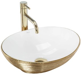 Rea Sofia, asztali mosdó, fehér-arany szerkezetű, REA-U3697