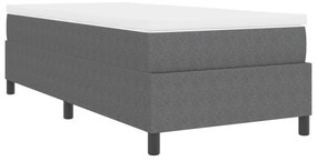 Boxspring Ágy Matraccal Világosszürke Egyágyas Kordbársony