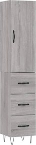 vidaXL szürke sonoma szerelt fa magasszekrény 34,5 x 34 x 180 cm