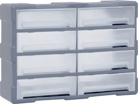 vidaXL többfiókos tároló 8 nagy fiókkal 52 x 16 x 37 cm