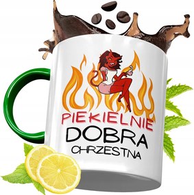 Zöld Bögre Keresztelőre Születésnapi Ajándék fényképes nyomattal