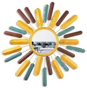 Fali tükör NAP átm. 75 cm sárga