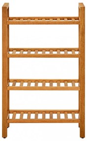 tömör tölgyfa cipőtartó 4 polccal 50 x 27 x 80 cm