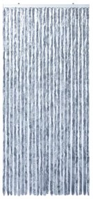 ezüstszínű zsenília rovarfüggöny 100 x 220 cm