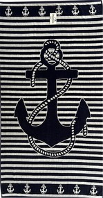 BAHIA Strandtörölköző matrózmintás 2. 165x90cm
