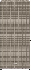 vidaXL szürke polyrattan kerti tárolószekrény 55 x 55 x 111 cm