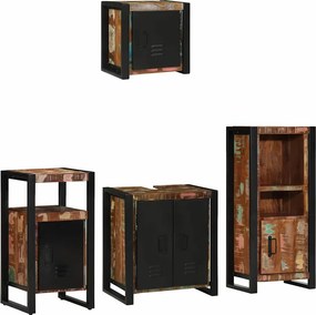 vidaXL Fürdőszoba bútor szett 4 pcs Szilárd Újrahasznosított Fa