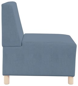 kék kordbársony szövet kanapészék 55 cm