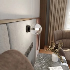 Fali lámpa ROSSI 1xE14/10W/230V fekete/átlátszó