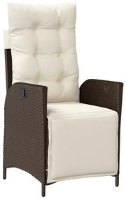 3 darabos kerti étkező szett barna poly rattan