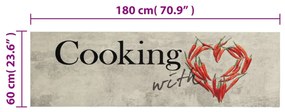 cooking feliratos mosható bársony konyhaszőnyeg 60 x 180 cm
