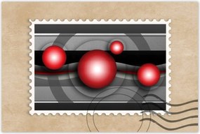 Poszterek 60x40 Piros gömbök Absztrakt