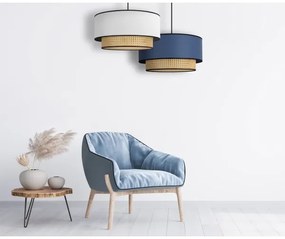 Duolla - Csillár zsinóron BOHO 1xE27/15W/230V átm. 45 cm kék/rattan