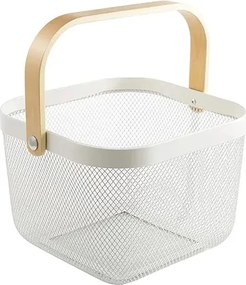 Díszkosár Fém Kosár Fa Gyümölcstartóval Zöldség Loft