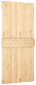 tömör fenyőfa tolóajtó fémszerelék szettel 95 x 210 cm