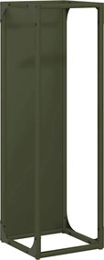 vidaXL olívazöld hidegen hengerelt acél tűzifatároló 25x25x80 cm