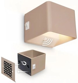 Briloner 3879011 - BORRA újratölthető fali LED-lámpa érzékelővel LED/1,5W/5V 3600 mAh bézs