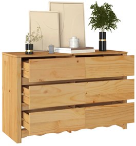 Fiókos Szekrény &quot;&quot;DRAMMEN&quot;&quot; 111x43x73,5 cm Tömör Fenyő