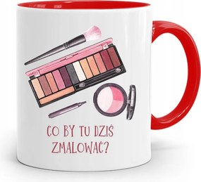 Piros Bögre Kozmetikusnak Festett Ajándék fényképes nyomtatással