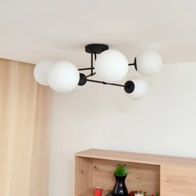 Felületre szerelhető csillár MOON 6xE27/15W/230V fekete