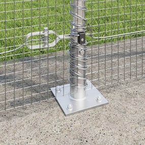 Hegesztett Huzal Kerítés 7 Flancos Oszlopokkal 1,5x10 m Horganyzott Acélból