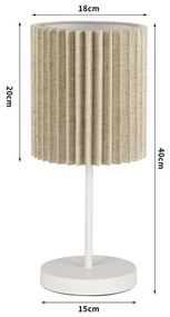 Brilagi - Asztali lámpa NORDIC WAVE 1xE27/15W/230V len/fehér